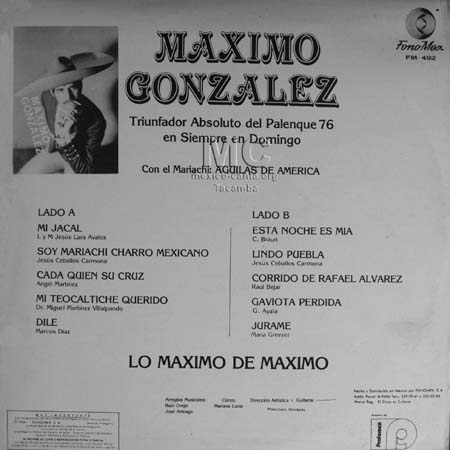 Máximo González - Trasera