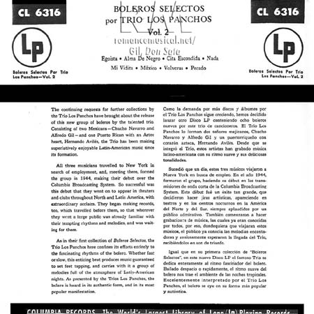 Tras - Boleros Selectos, Vol. 2