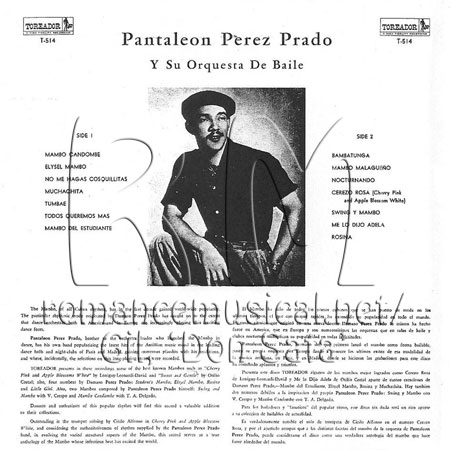 Portada - Pantaleón Pérez Prado